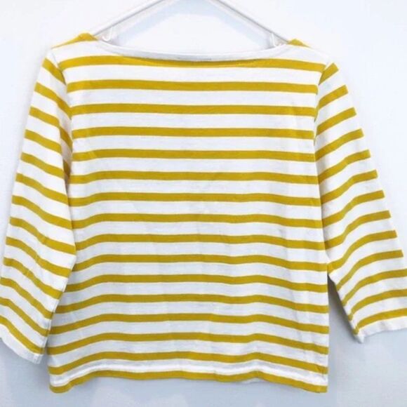 J. Crew striped 3/4 sleeve boat neck top size small - Picture 3 of 3